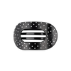 Black Polka Dot Party Flat Round Hair Clip