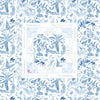 Amazon Blue Instructional Mahjonh Tablecloth