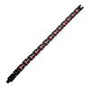 Dante - Black & Red Steel Adjustable Bracelet