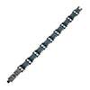 Black Carbon Fiber & Blue IP Link Bracelet