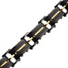 Black Carbon Fiber & Gold IP Link Bracelet