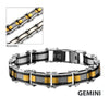 Double Sided Black IP with Gold IP & Steel Mesh Reversible Bracelet
