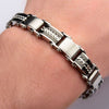 Double Sided Black IP & Steel Edge Polish Finished Reversible Bracelet