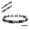 Double Sided Steel, Black & Gold IP Bracelet