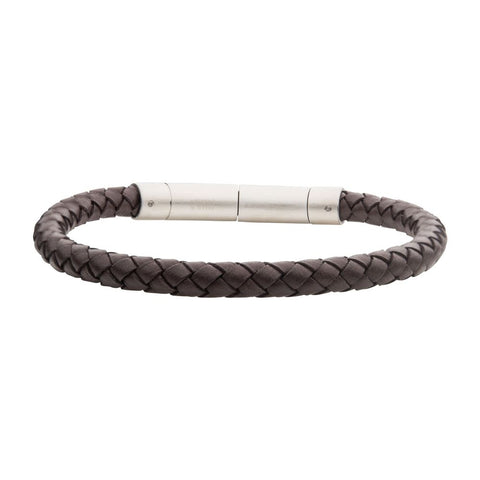 6mm Brown Genuine Full Grain Cowhide Leather Bracelet