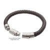 Brown Genuine Cowhide Leather Bracelet | 8mm
