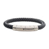 Black Genuine Leather Cowhide Bracelet | 8mm