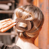 Brown Crocodile Flat Round Hair Clip