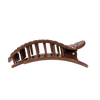 Brown Crocodile Flat Round Hair Clip