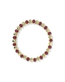 Daphne Enamel Stretch Bracelet Gold Burgundy Enamel