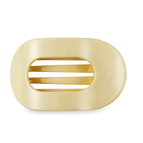 Butter Yellow Flat Round Hair Clip