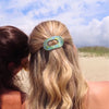 By the Sea Shore Flat Round Hair Clip