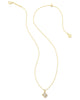 Gracie Short Pendant Necklace in White CZ