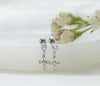 Girls Sterling Silver CZ w/Cross Earrings, First Communion