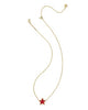 Cassidy Short Pendant Necklace In Red Illusion