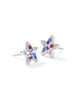 Cassidy Stud Earring in Red White & Blue Illusion