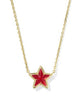 Cassidy Short Pendant Necklace In Red Illusion