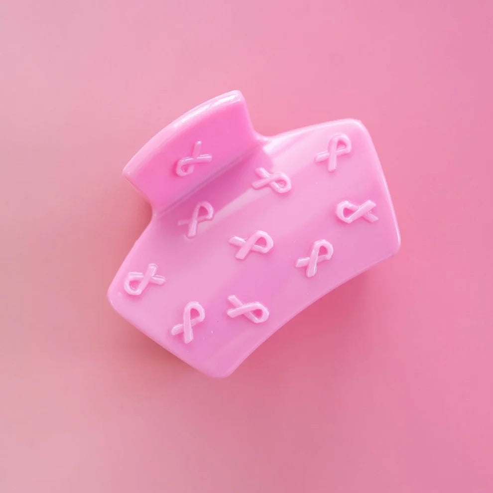 Pink Ribbon Petite Claw Clip