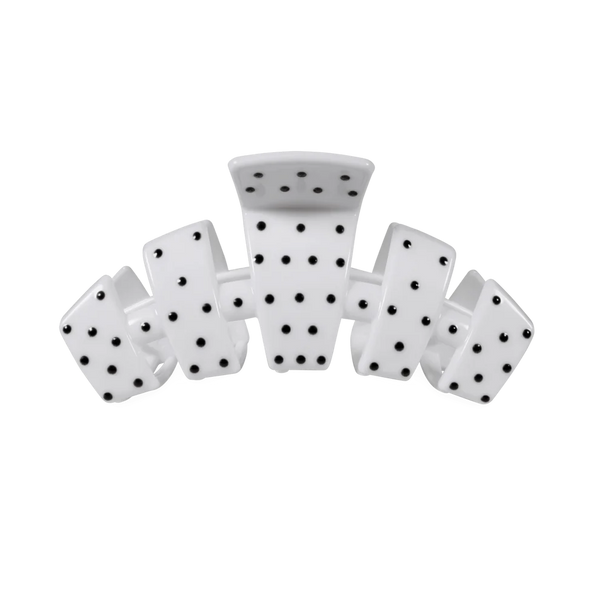 Classic White Polka Dot Party Claw Clip