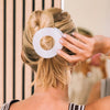 Coconut White Flat Circle Hair Clip