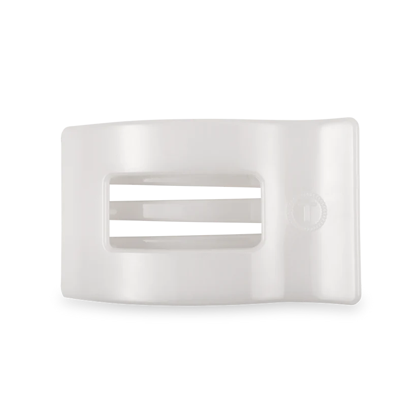 Coconut White Flat Rectangle Hair Clip