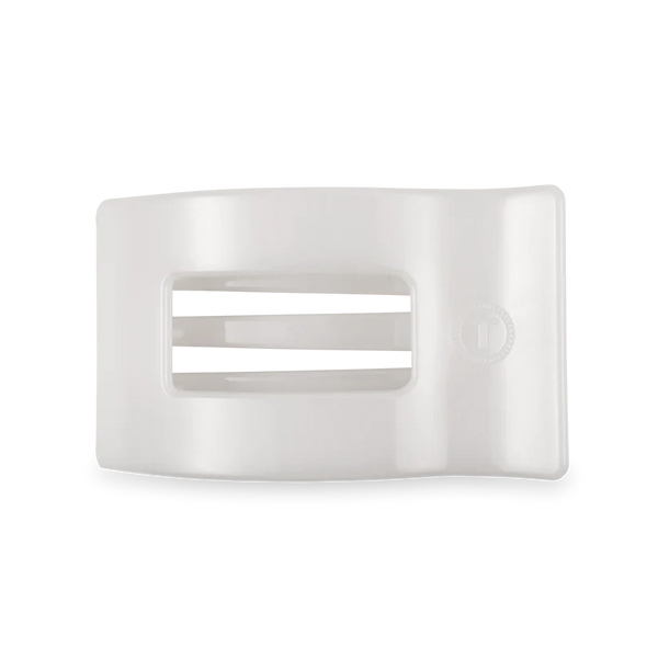 Coconut White Flat Rectangle Hair Clip
