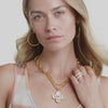 Colette Statement Necklace in Chalcedony Blue