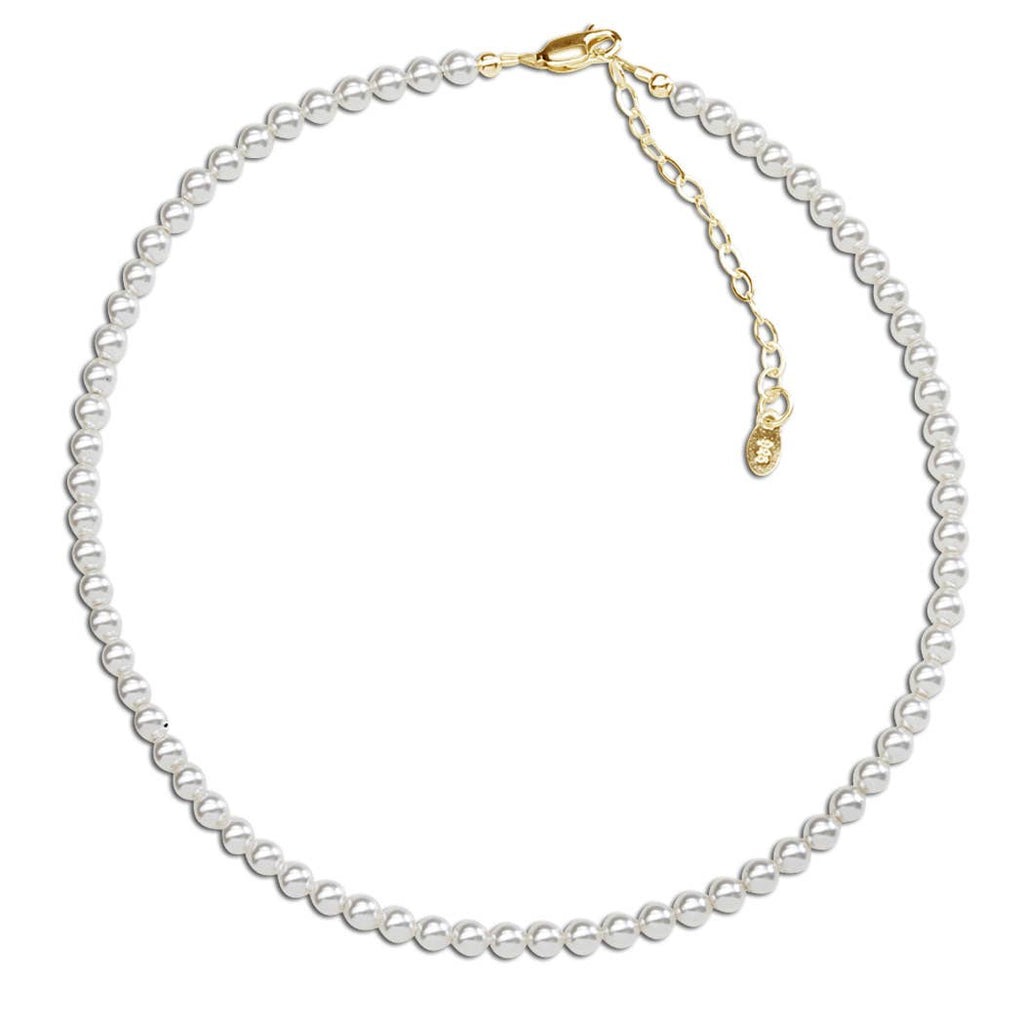 Girls 14K Gold-Plated Pearl Necklace Children's Kids Jewelry