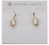 Grayson Gold Drop Earrings in Ivory Mother of Pearl