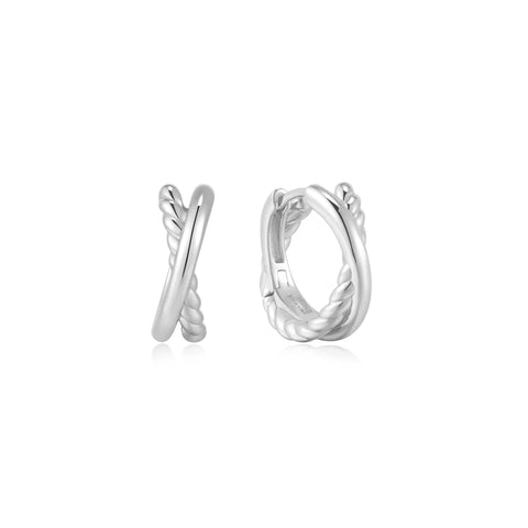 Entertwined Dual Huggie Hoop Earrings
