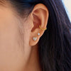 Pavé Heart Stud Earrings