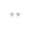 Pavé Heart Stud Earrings