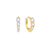 Graduated Sparkle Huggie Hoop Earrings