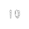 Graduated Sparkle Huggie Hoop Earrings