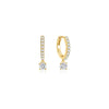 Dangling Sparkle Huggie Hoop Earrings