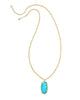 Rae Gold Necklace in Bronze Veined Turquoise
