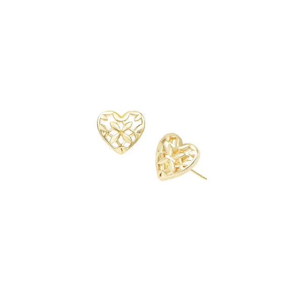 Believer Heart Stud Earrings