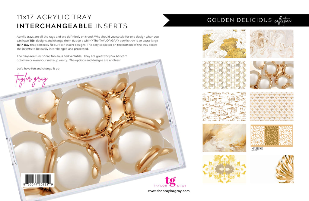 Acrylic Tray Golden Delicious Insert | Set of 10