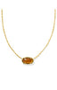Elisa Bamboo Frame Pendant Necklace