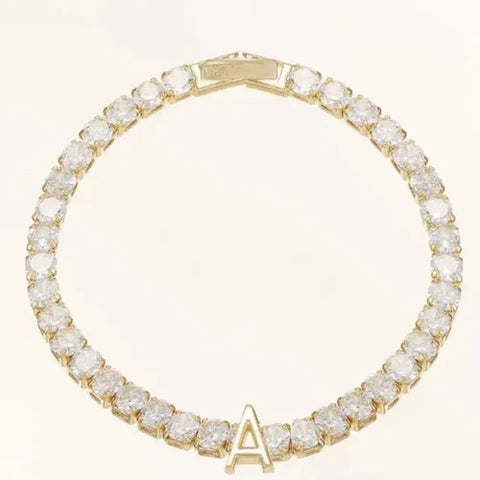 Enchanted Tennis Initial Bracelet