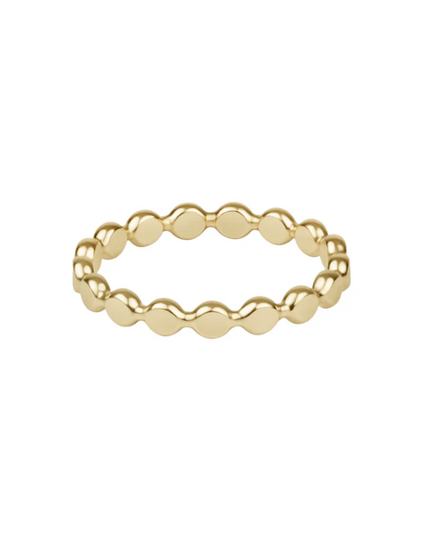 Classic Gold 2.5mm Beaded Disc Ring