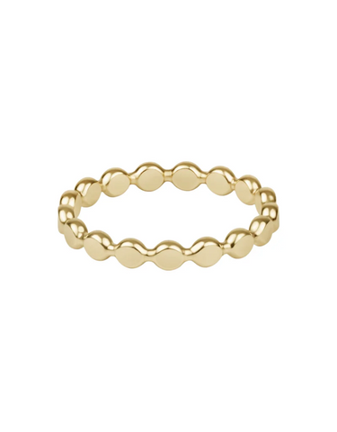 Classic Gold 2.5mm Beaded Disc Ring
