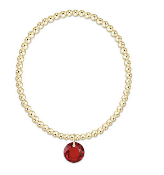 Classic Gold 3mm Bracelet - Reflection Small Charm