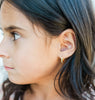14K Gold-Plated Huggie CZ Hoop Earrings Kids, Girls, Women