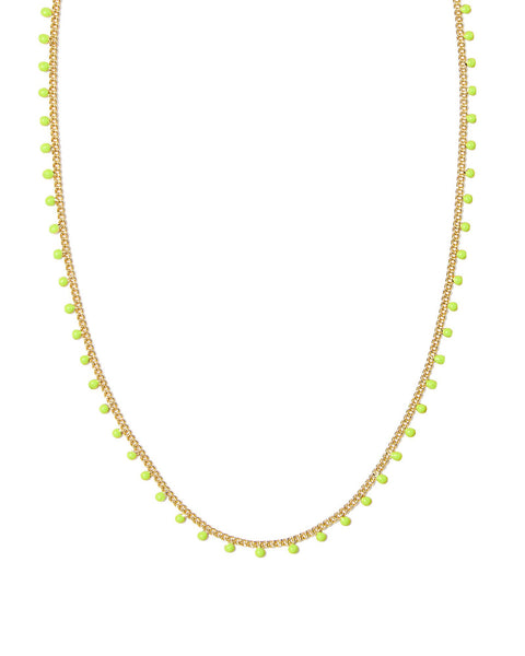 Kelsey Gold Strand Necklace in Chartreuse