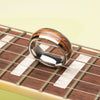 Whiskey Barrel Wood Inlay Titanium Ring