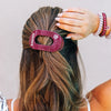 Gig 'Em! Flat Round Hair Clip