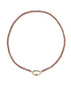 Emery Gold Beaded Strand Necklace in Orange Goldstone