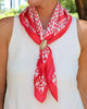 Langston Geometric Scarf Medium Red White