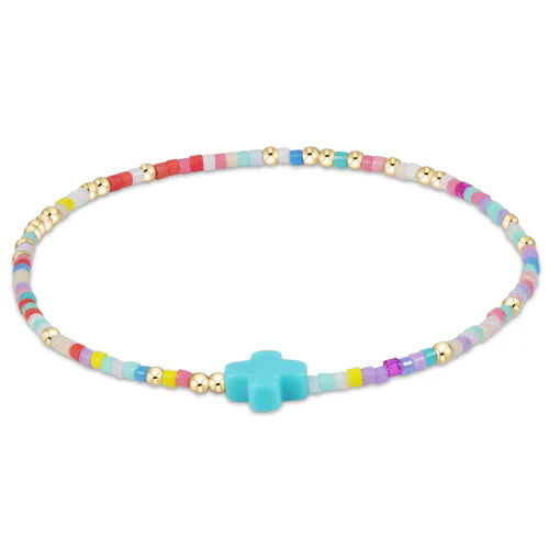 Hope Unwritten Signature Cross Bracelet in Hot Mess